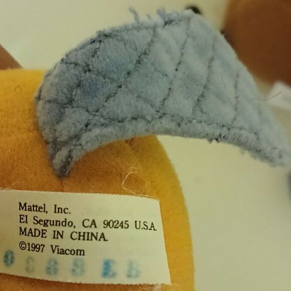 Nickelodeon 1997 Vintage Angry Beavers Norbert Stuffed Plush Animal Toy Doll 8" - Picture 5 of 8